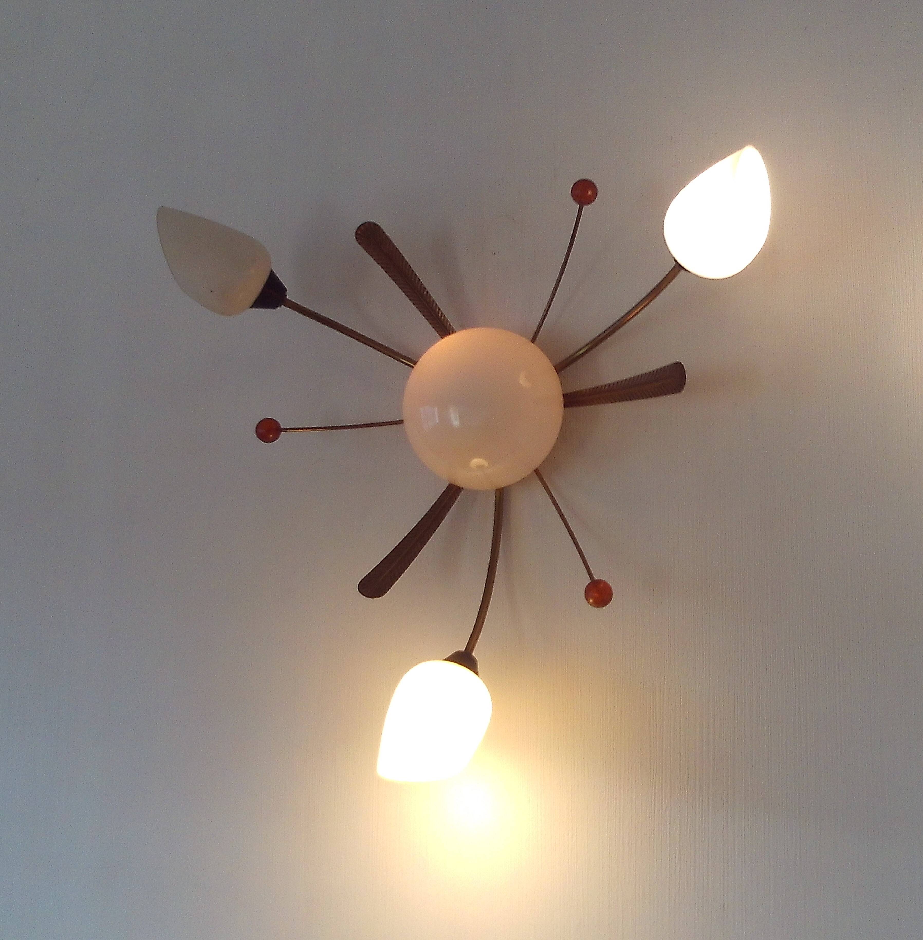 large pair of 1960 wall lights