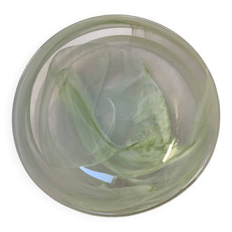 Large green pâte de verre dish.