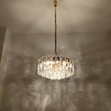 Grand lustre en verre glacé de style Palazzo autrichien par J.T. Kalmar