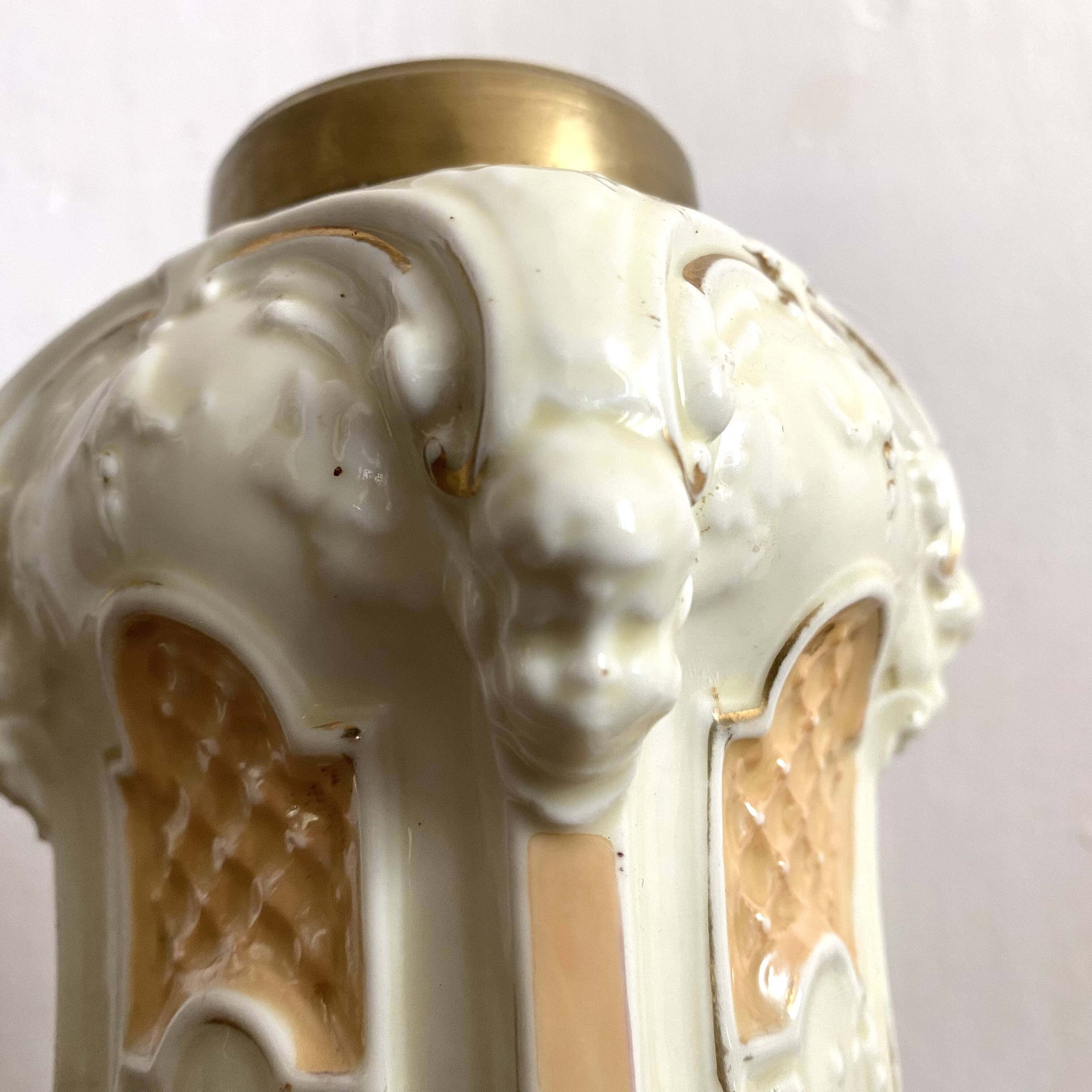 Homemade ceramic vase slip