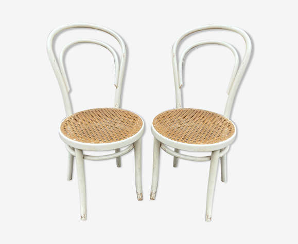 Paire de chaises en bois courbé bistrot brasserie