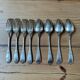 Set of 8 antique silver-plated cutlery pieces