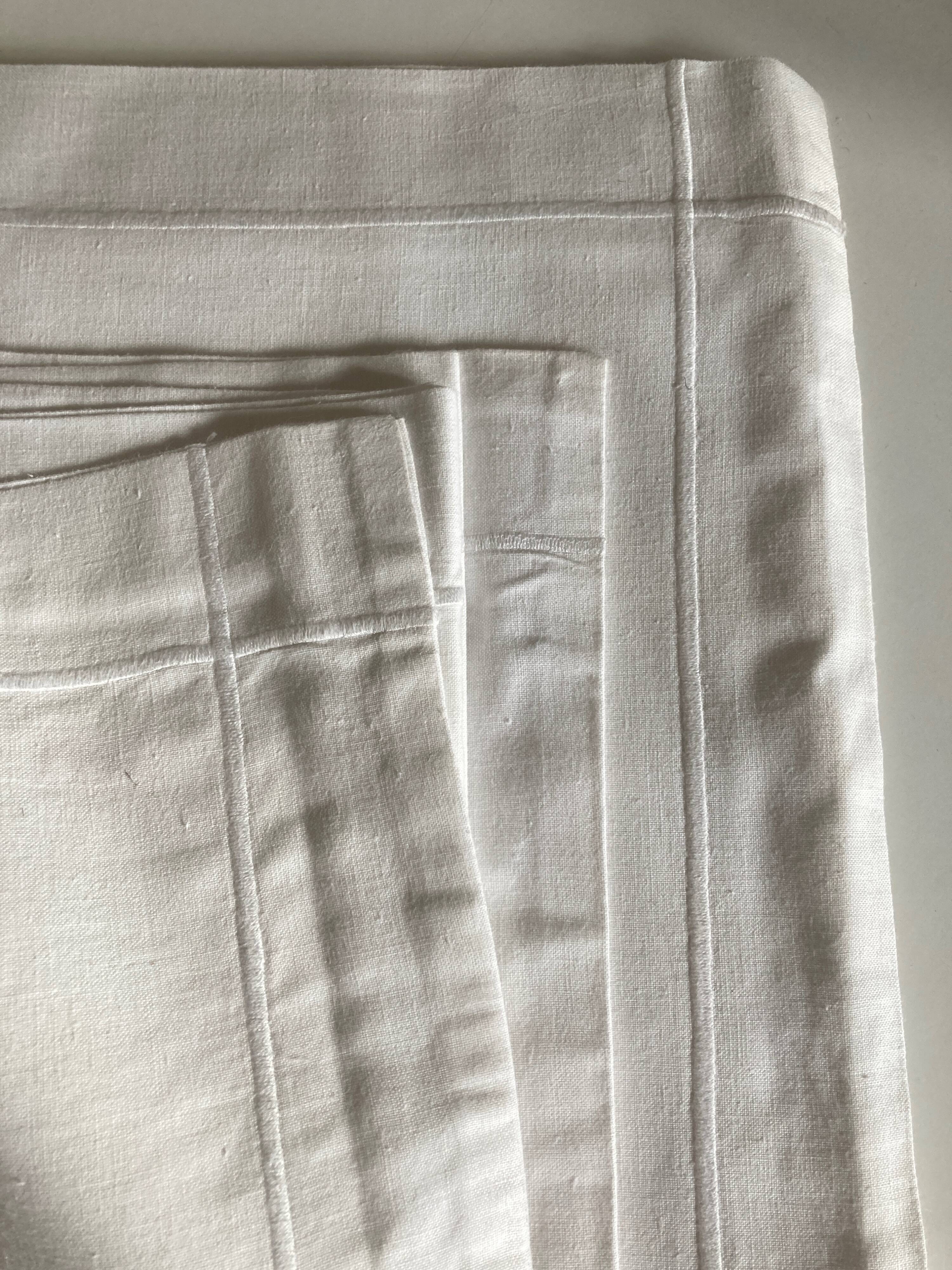 Pair of pillowcases reserve canvas trousseau 1960