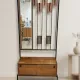 Vintage mid-century modern hallway coat rack with mirror by Alfred Hendrickx for Belform, Belgium, 190 × 80 × 30 cm
