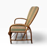Fauteuils en rotin éclissé style Audoux Minet des années 50 F