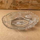 Ancienne Coupe Centre de Table Cristal Taillé Années 50 Vintage