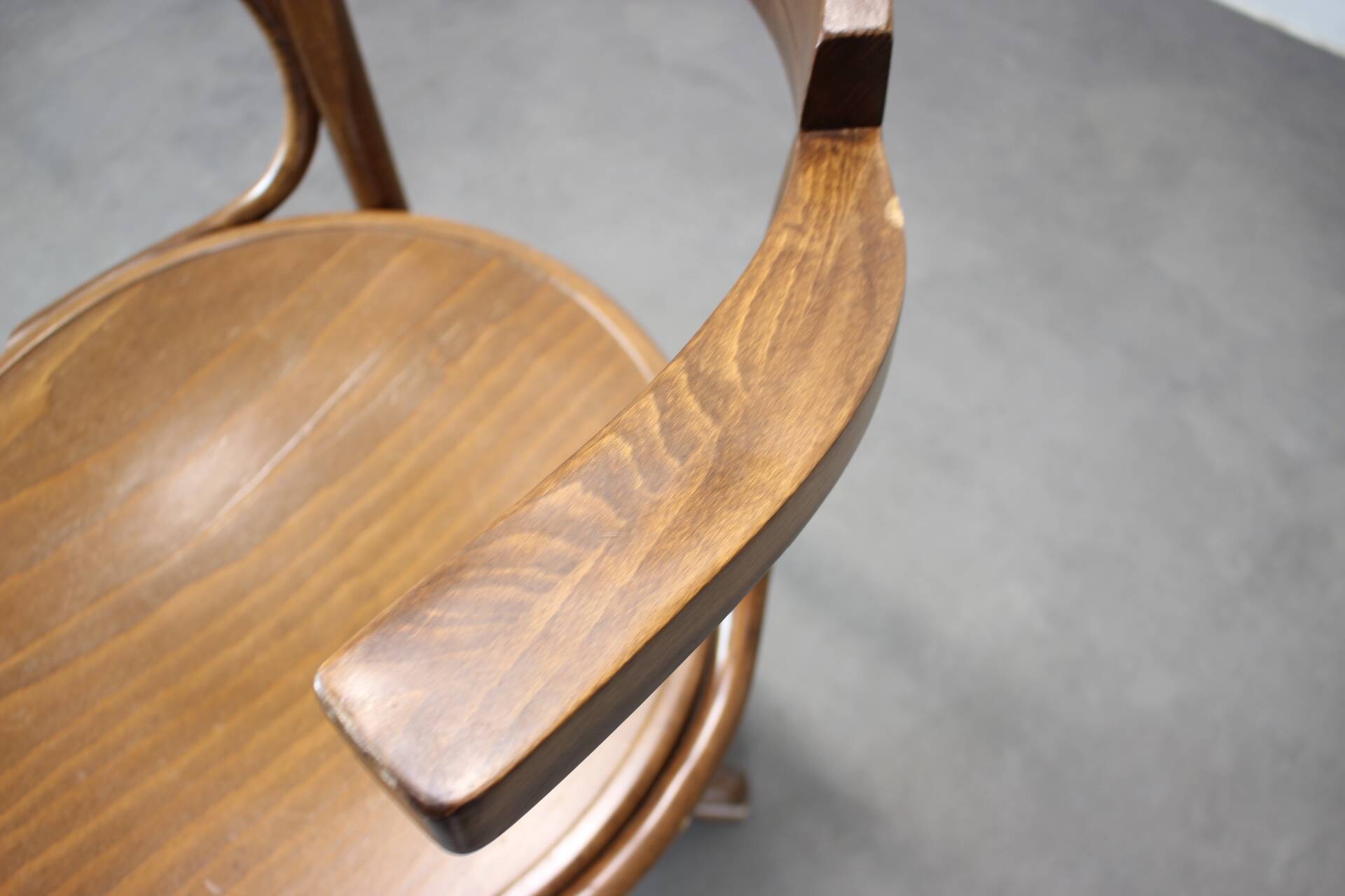1993 ton czechoslovakia bentwood swivel armchair in the thonet tradition