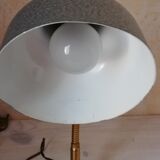 Lampe de bureau ancienne métal gris