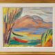 Huile sur panneau d'origine suédoise – “Sommardag” par B. Ekström – Datée de 1945 – Vintage et encadrée – 59 × 70 cm (23,2" × 27,6")