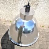 Industrial Workshop Pendant Lamp in Vintage Metal and Glass