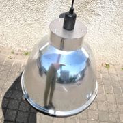 Industrial Workshop Pendant Lamp in Vintage Metal and Glass