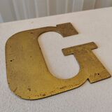 Letter "G" in brass