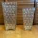 Pair of vintage bubble design moulded glass vases