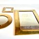 Trio de miroirs en laiton vintage