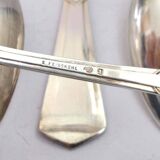 Set of 4 art deco table spoons in silver metal e. feisskohl 1920-1930