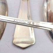 Set of 4 art deco table spoons in silver metal e. feisskohl 1920-1930