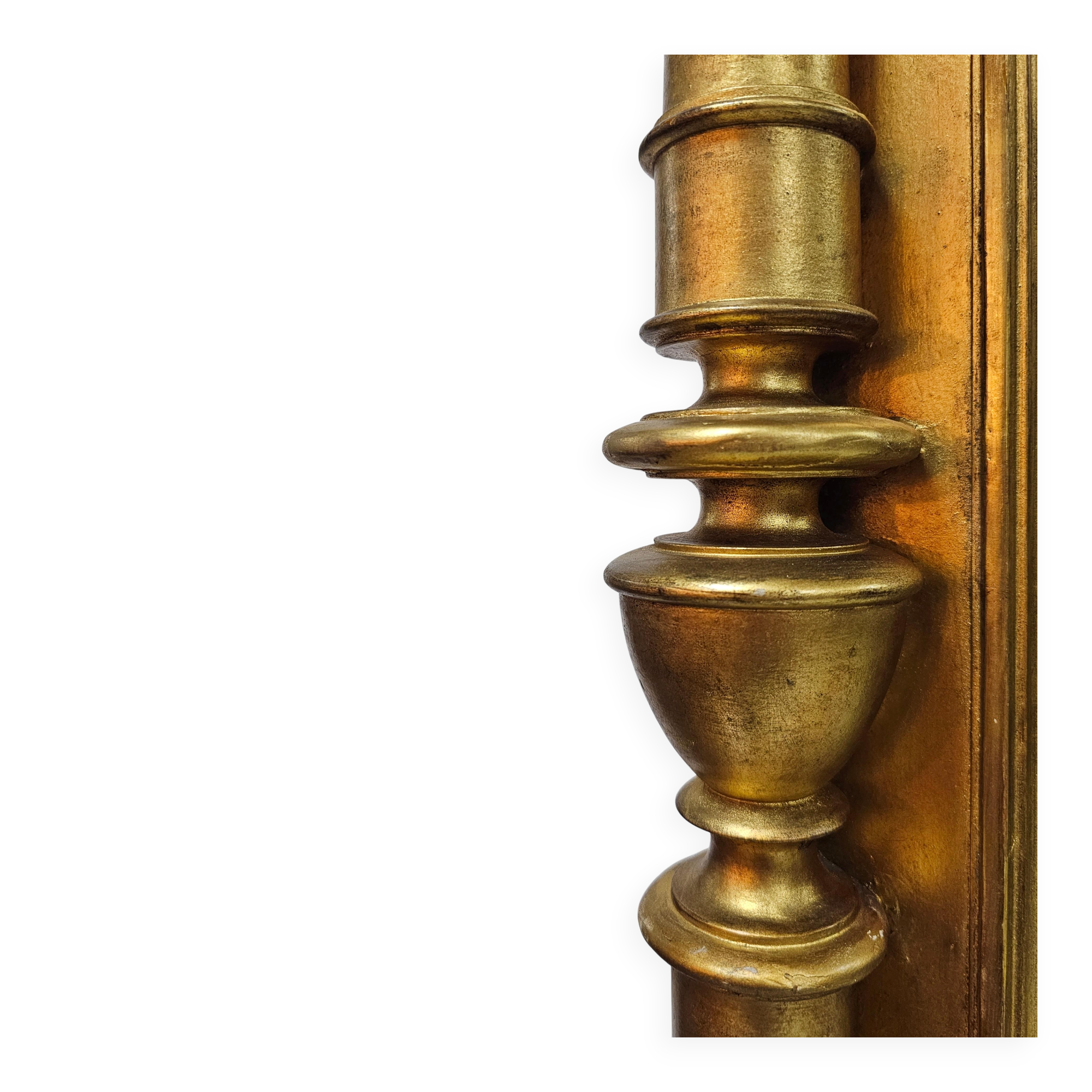 Table console victorienne en bois doré avec miroir et plateau en marbre, Autriche 1880s