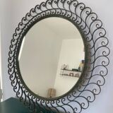 Vintage wrought iron mirror