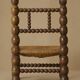 Chaise basse en bois (chêne) et paille circa 1950