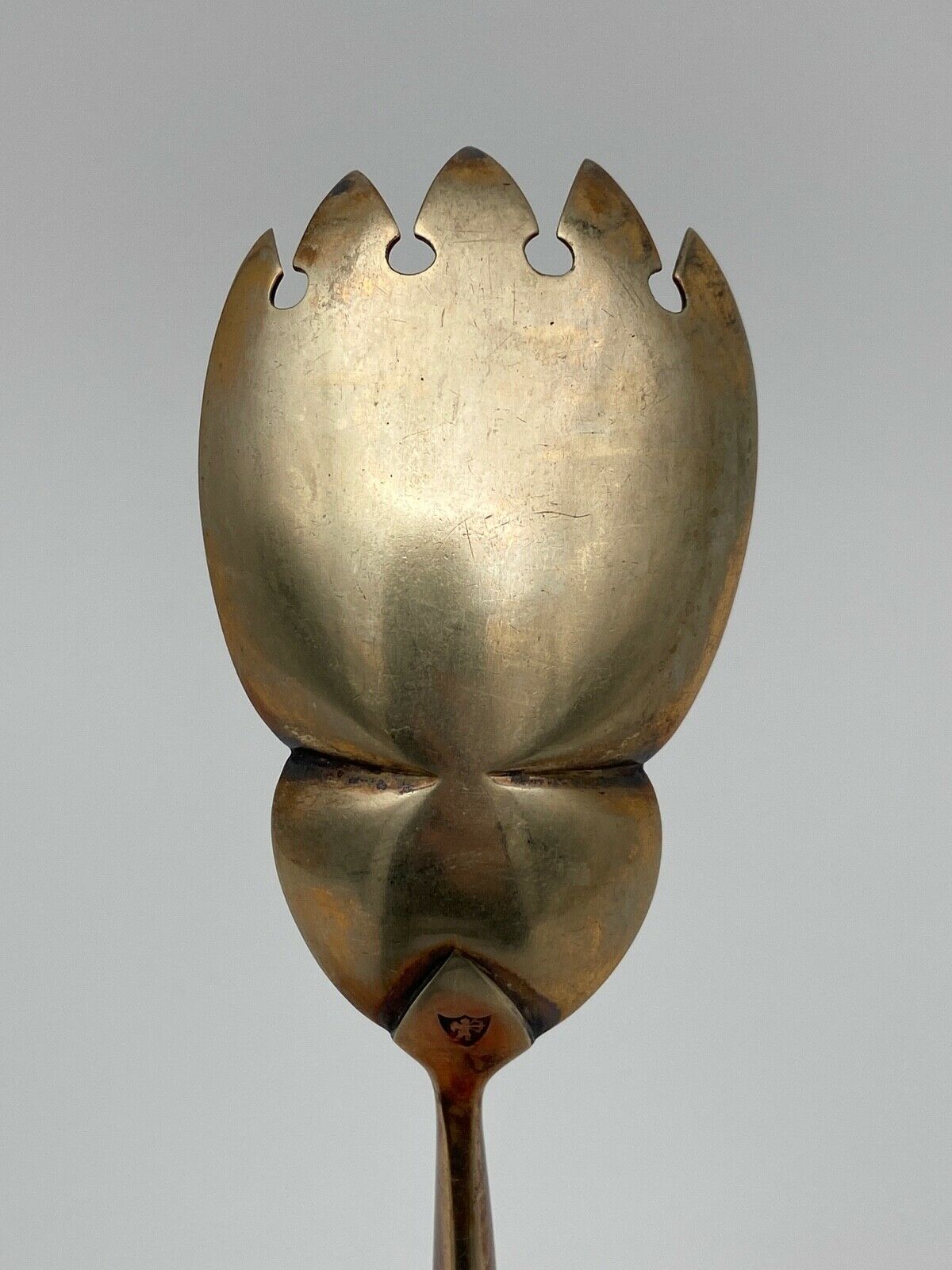 Pair of cutlery silver and vermeil poincon cupid