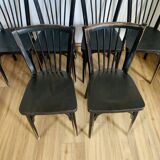 Set of 6 black Baumann N153 chairs