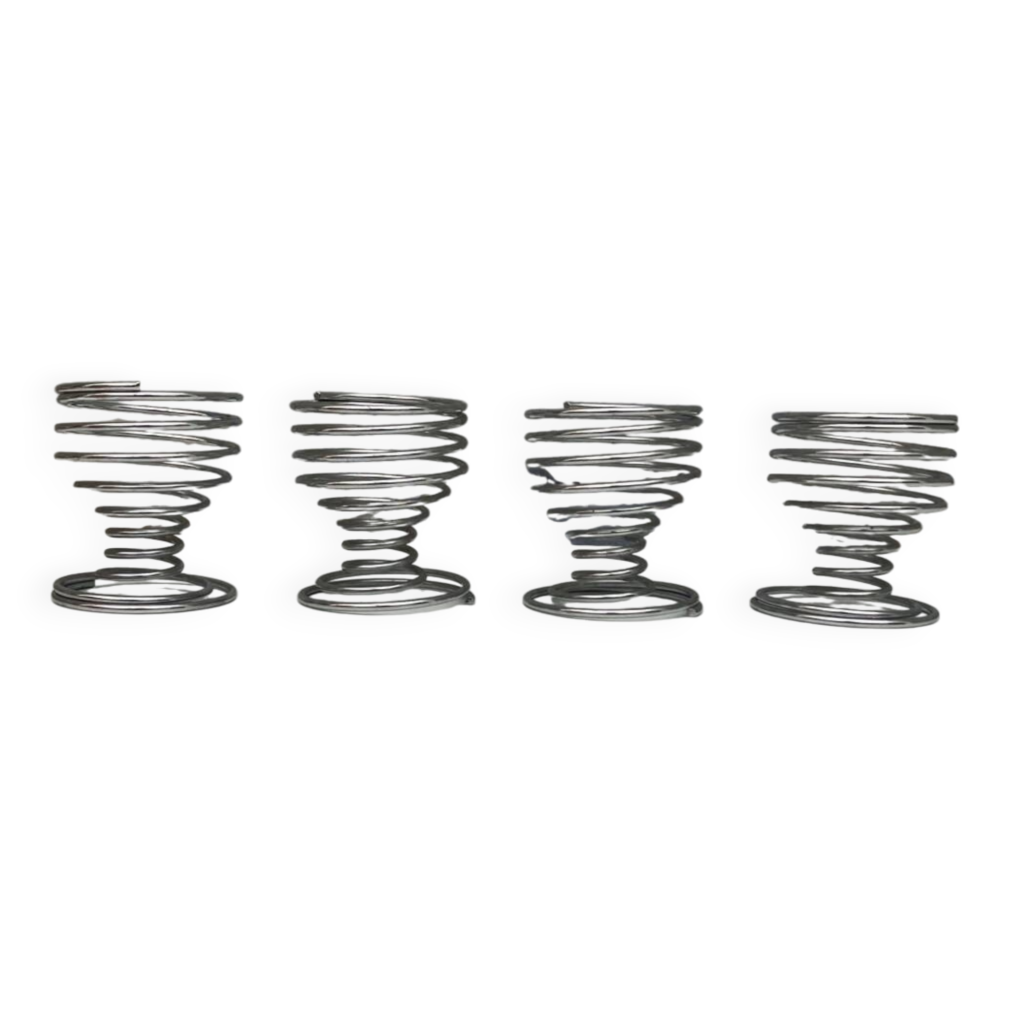 4 vintage stainless steel spiral egg cups from 1970