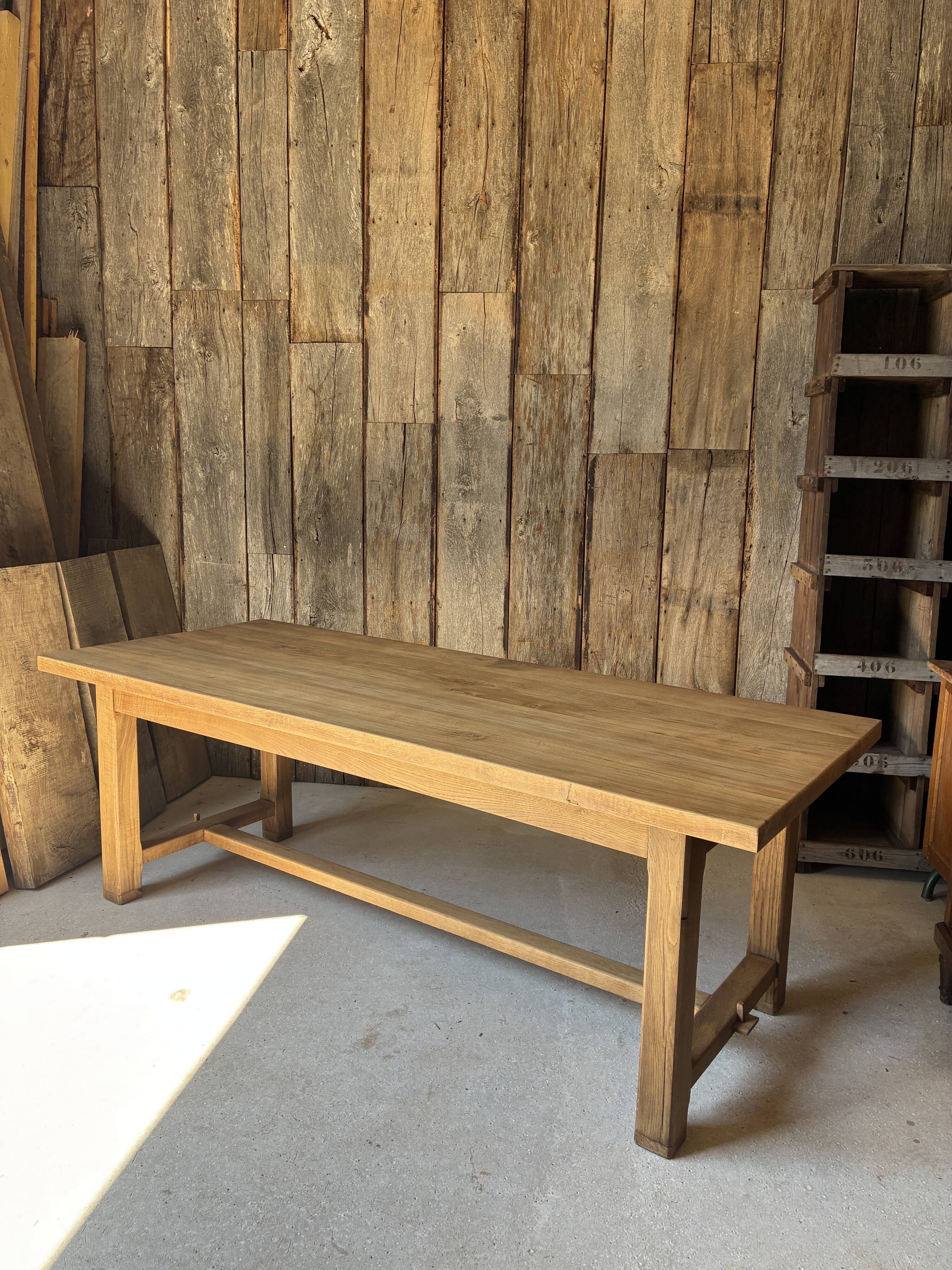 Solid oak farmhouse table