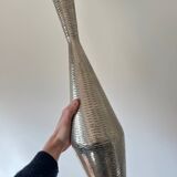 Large silver-clad diamond vase