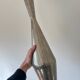 Vase losange en métal griffé argenté