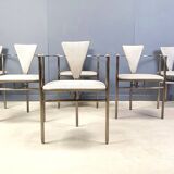 Post modern dining chairs by Belgo chrom, set of 6 - 1980s