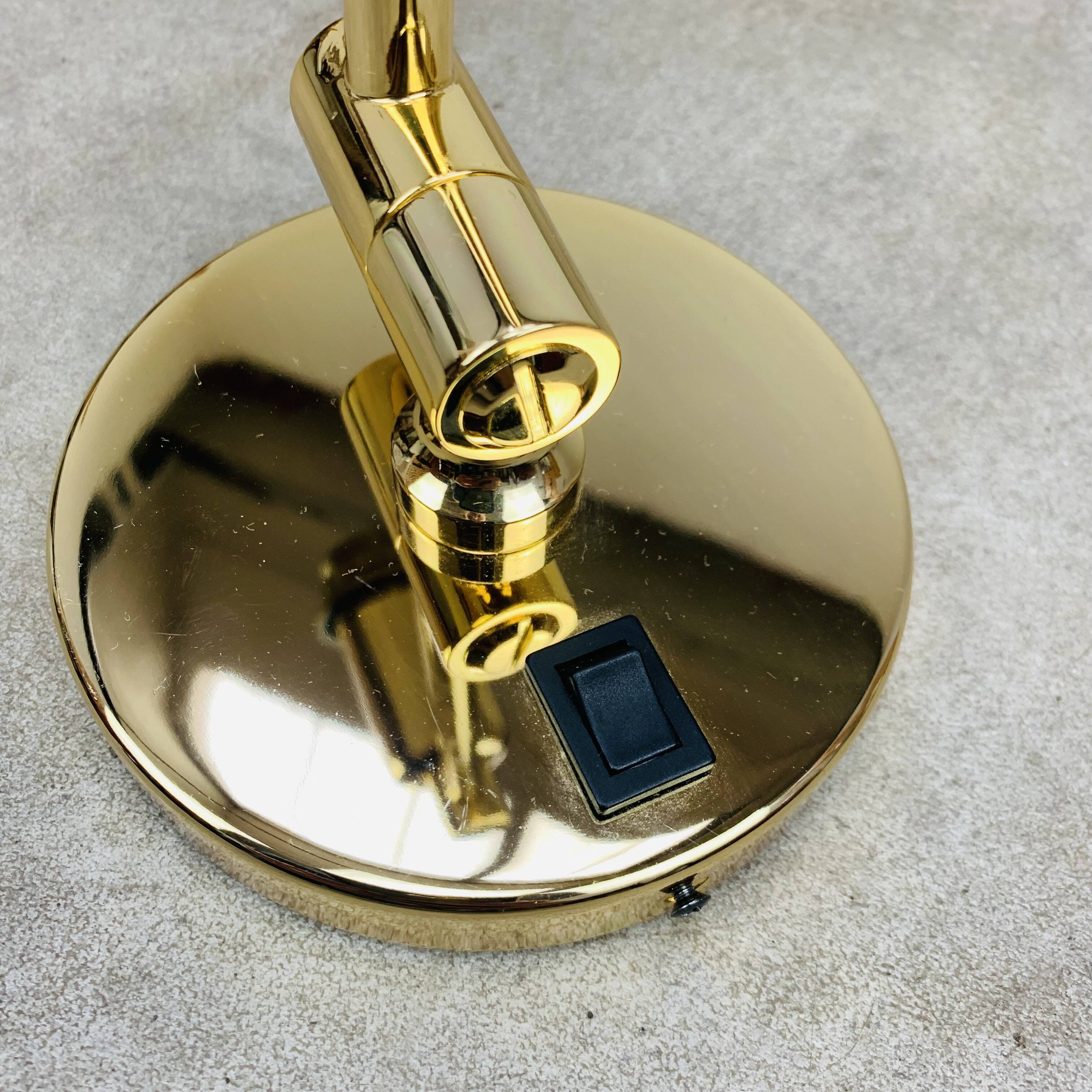 5 gold LED wall lights by LedsC4 in brass