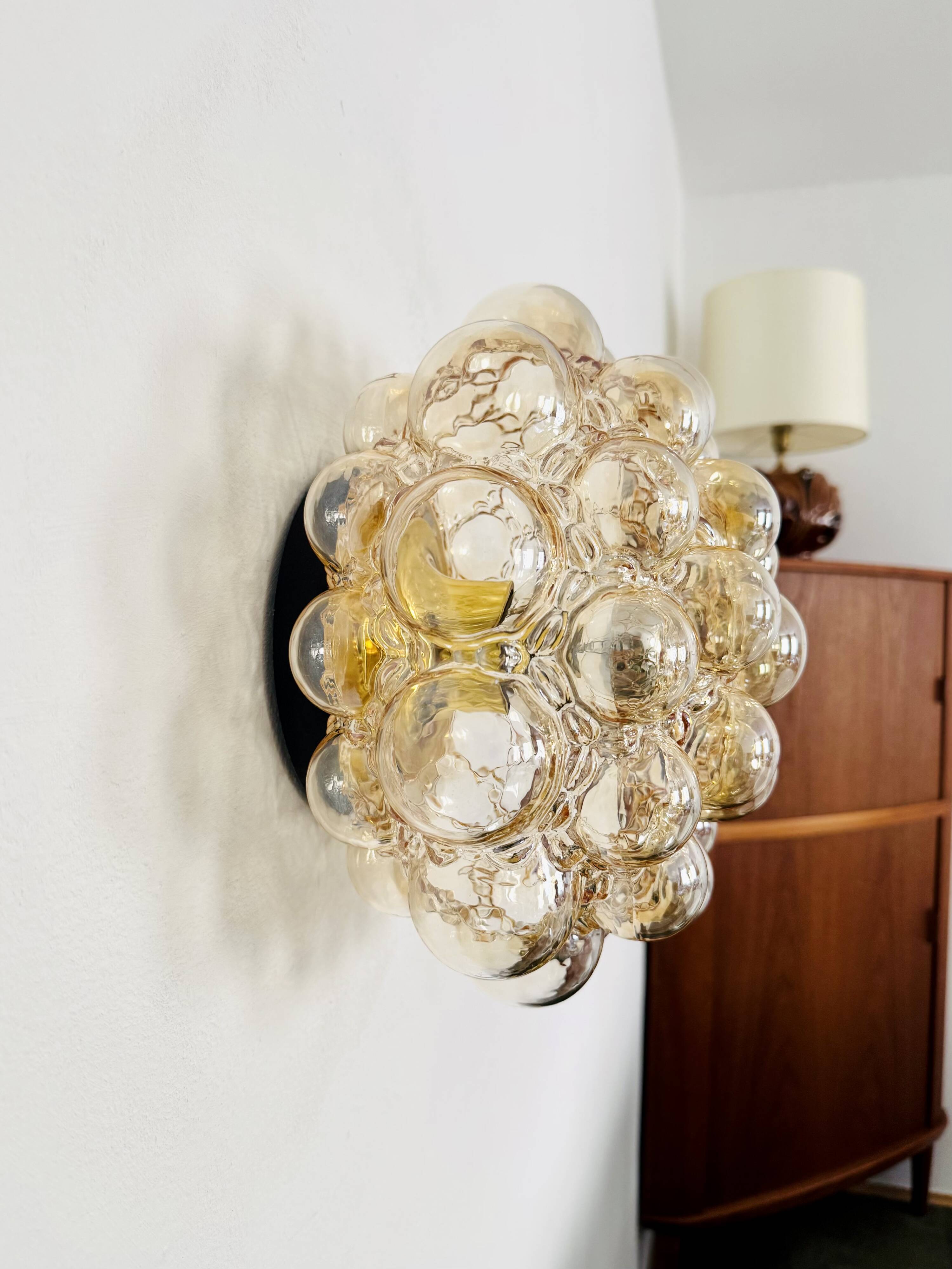 1 of 7 Large Bubble Glass Wall Lamps or Flush Lights by Helena Tynell