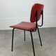 Airborne chair model Carolina Prefacto, 1950, metal and red skaï