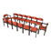 Italian postmodern stacking chairs in Sottsass style, Italy, 1970s, set of 14