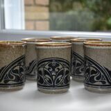 6 mug tasses en grès scotland céramic