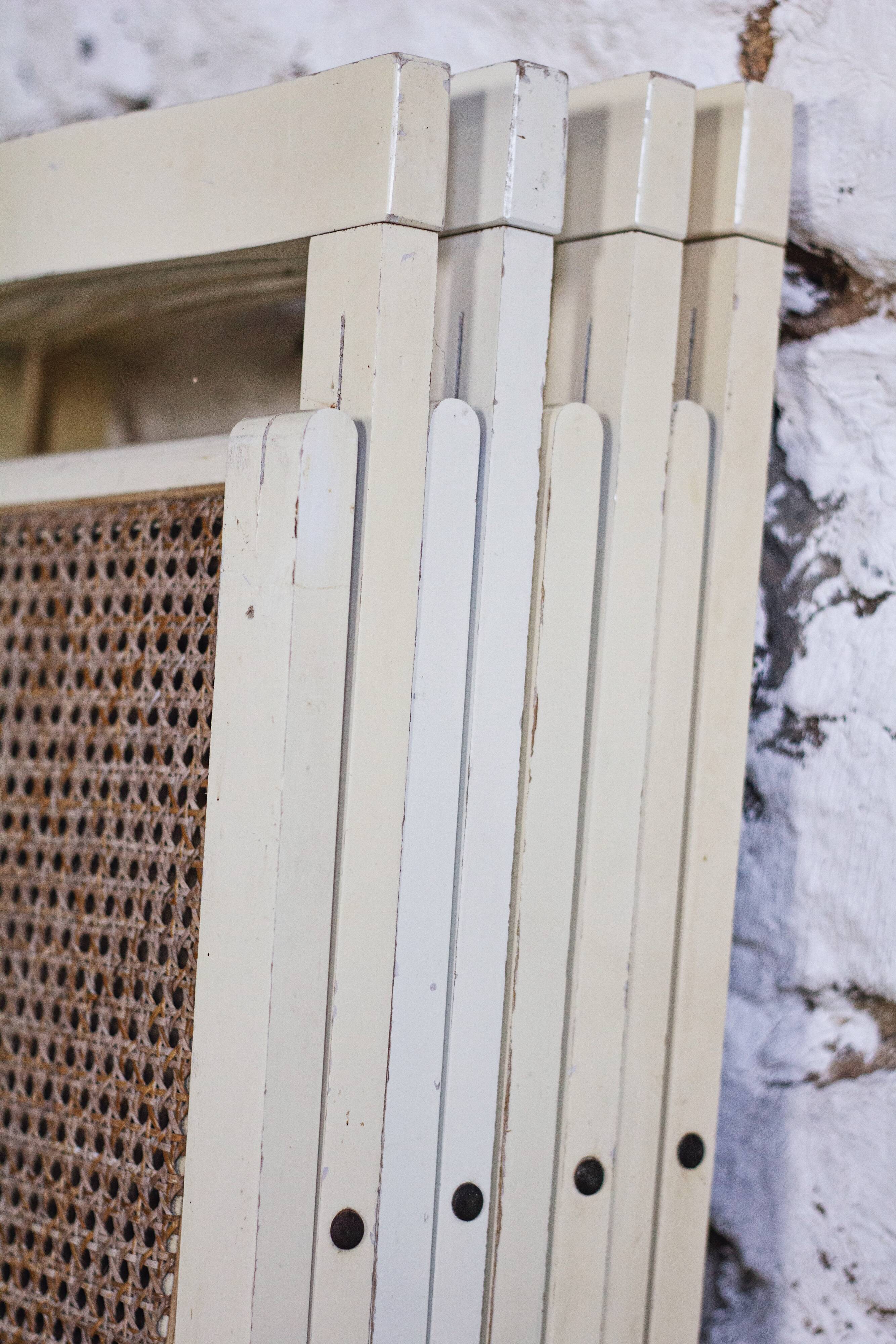 4 vintage folding cane chairs