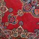 Tapis vintage fait main Kazvin en laine rouge vif (100cm x 144cm)