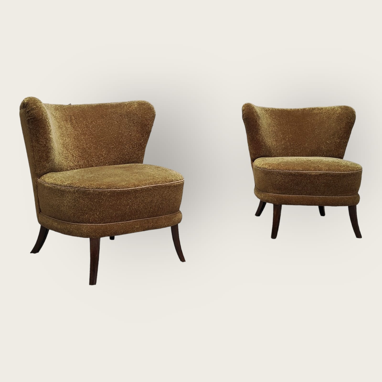 Two Mid Century cocktail chairs