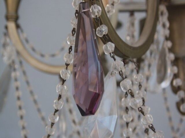 Pampille bronze chandelier and charm