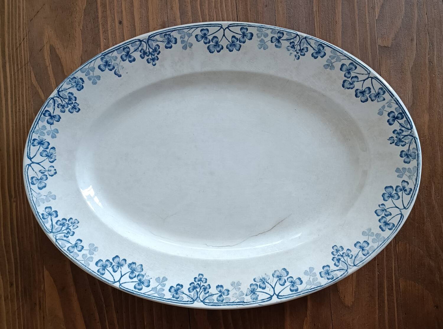 Oval iron earth dish Sarreguemines