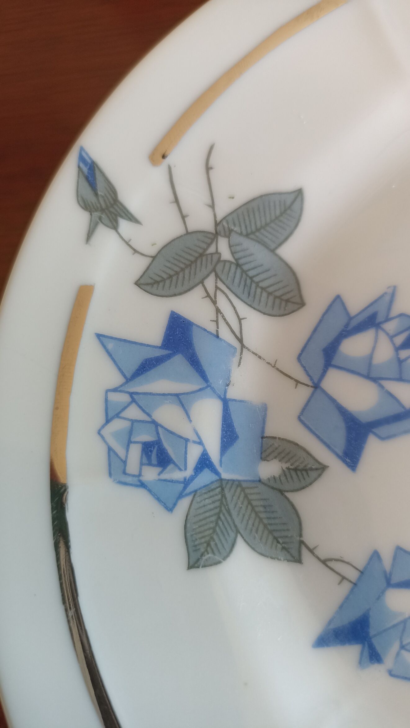 8 Victoria porcelain dessert plates from the 20s - Art Deco