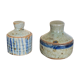 Duo of stoneware boxes