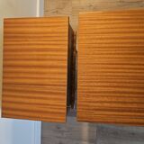 Paire de chevets en bois vintage