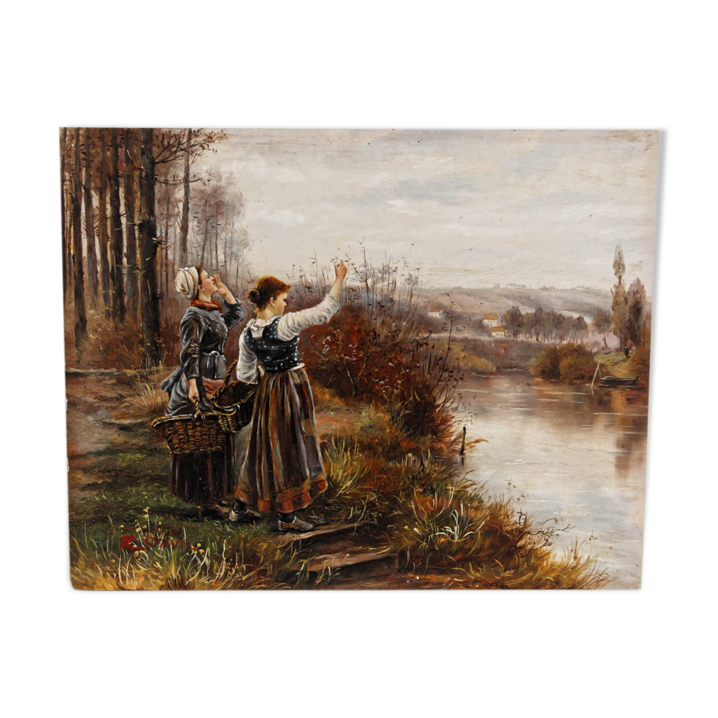 Oil on panel, nineteenth century