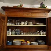 magnificent two-body buffet from the 18th century in walnut – an exceptional antique piece
