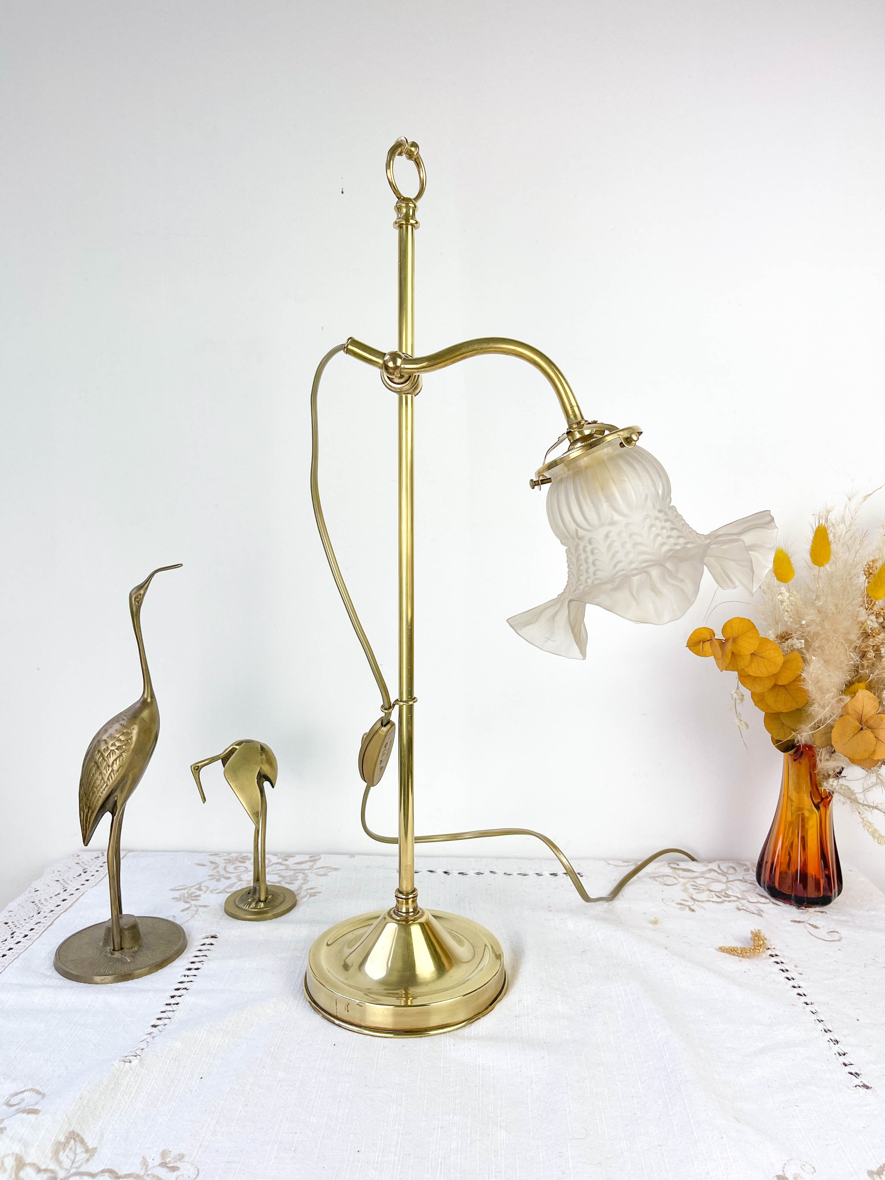 Articulated desk lamp Swan neck Art Deco Year 20 30