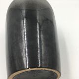 Brown and light grey ceramic vase