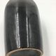 Brown and light grey ceramic vase