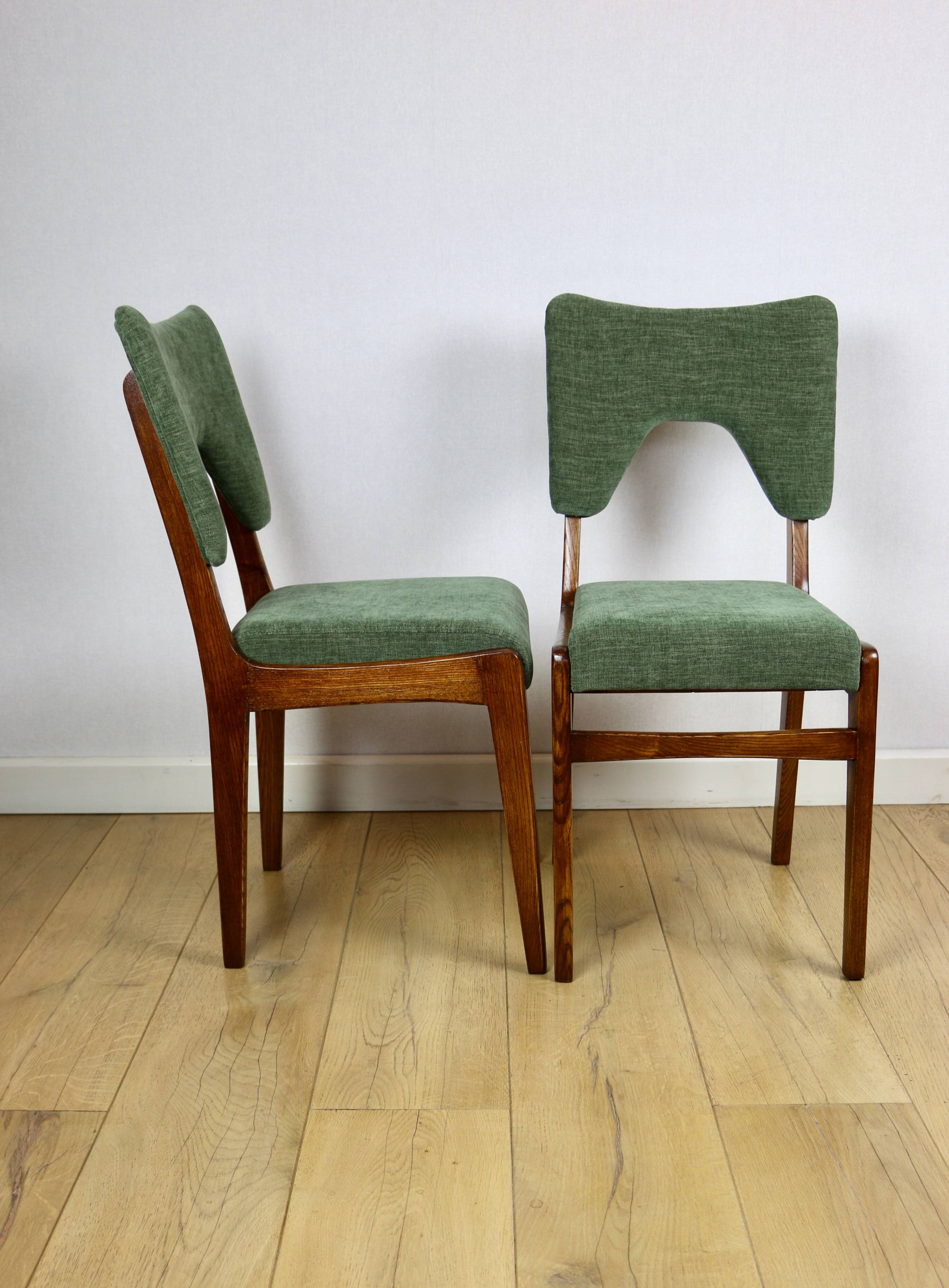 Chaises Vintage Hałas vert-olive vintage - 2 pièces - ensemble
