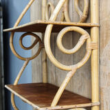 Vintage rattan shelf